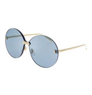 gucci gg0353s|GUCCI 0353 Metal Gold Violet Oversized Round Rimless .